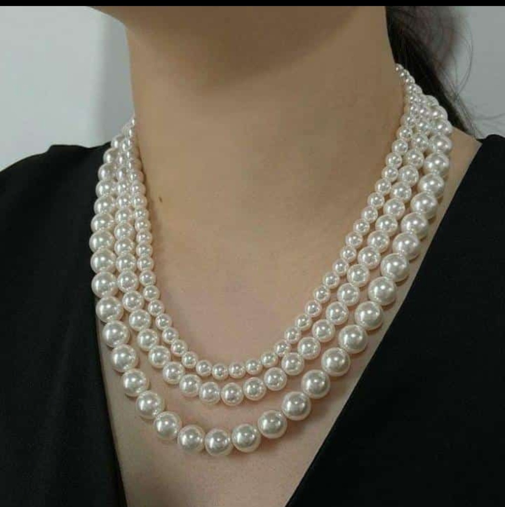 [KUNHEAV101] Shell pearl mala anavi 8 cno