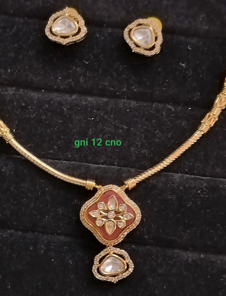 [KUNHEAV105] Kundan set gni 12 cno