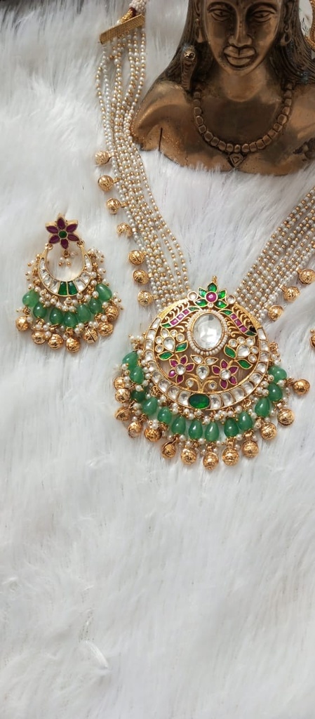 [KUNHEAV99] Pachi jadau kundan set shita 44 cno