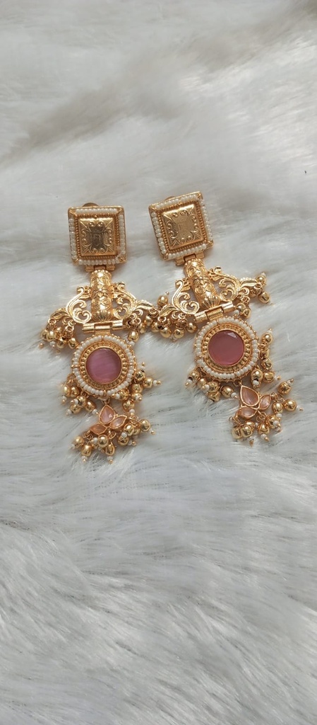 [KUN58] Kashmiri earrings rr 6 cno