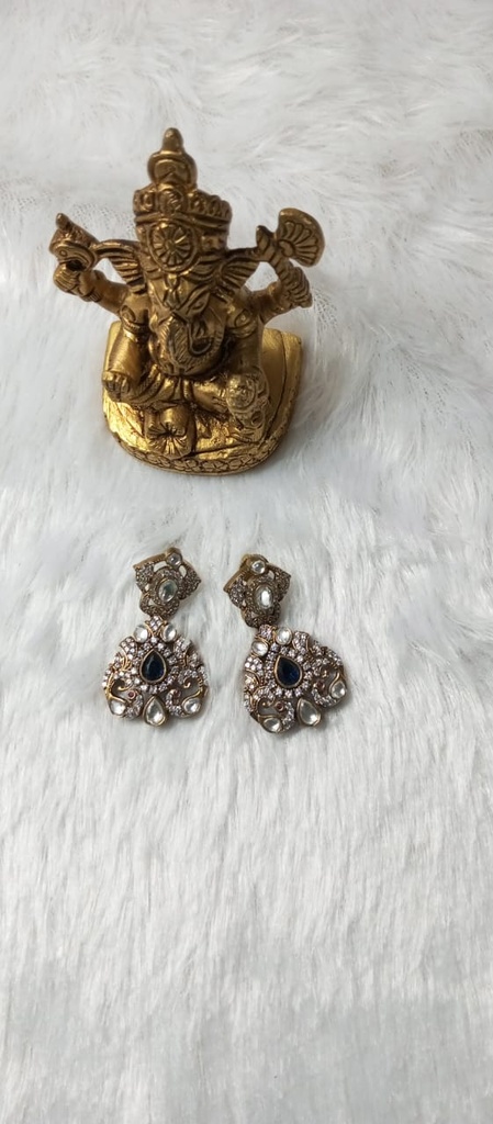 Victorian polish kundan ad earrings gni 8 cno