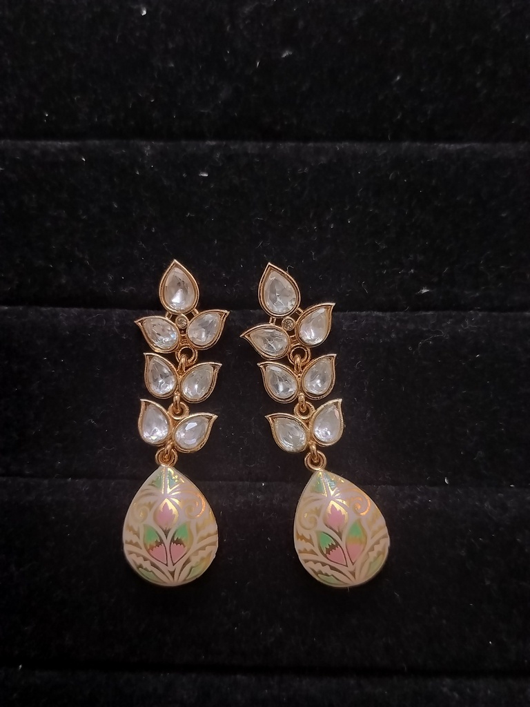 Kundan earrings stsy 6 cno