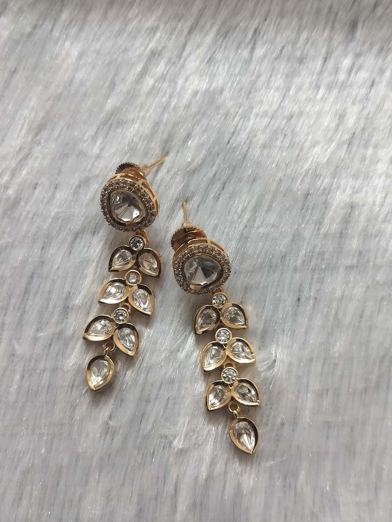 [KUN78] Tyani kundan earrings ak  5 cno