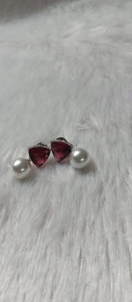 Tenzonite doublet stone earrings aaar 30 cno