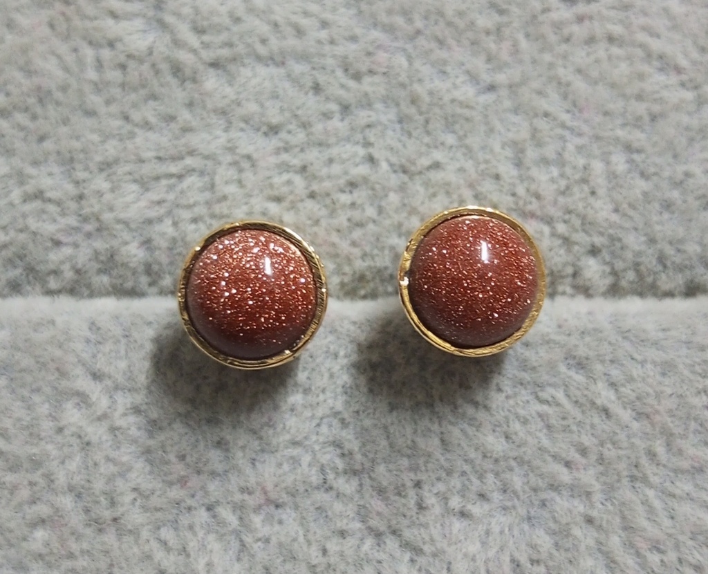 [STUDS37] Akik stone stud stsy 32 cno