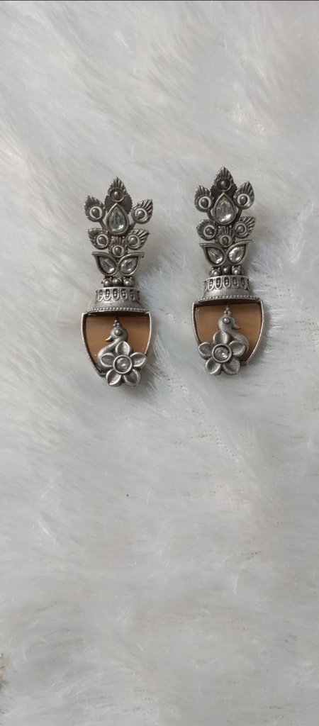 [SILVERREPL26] Monalisa stone earrings gni 35  cno