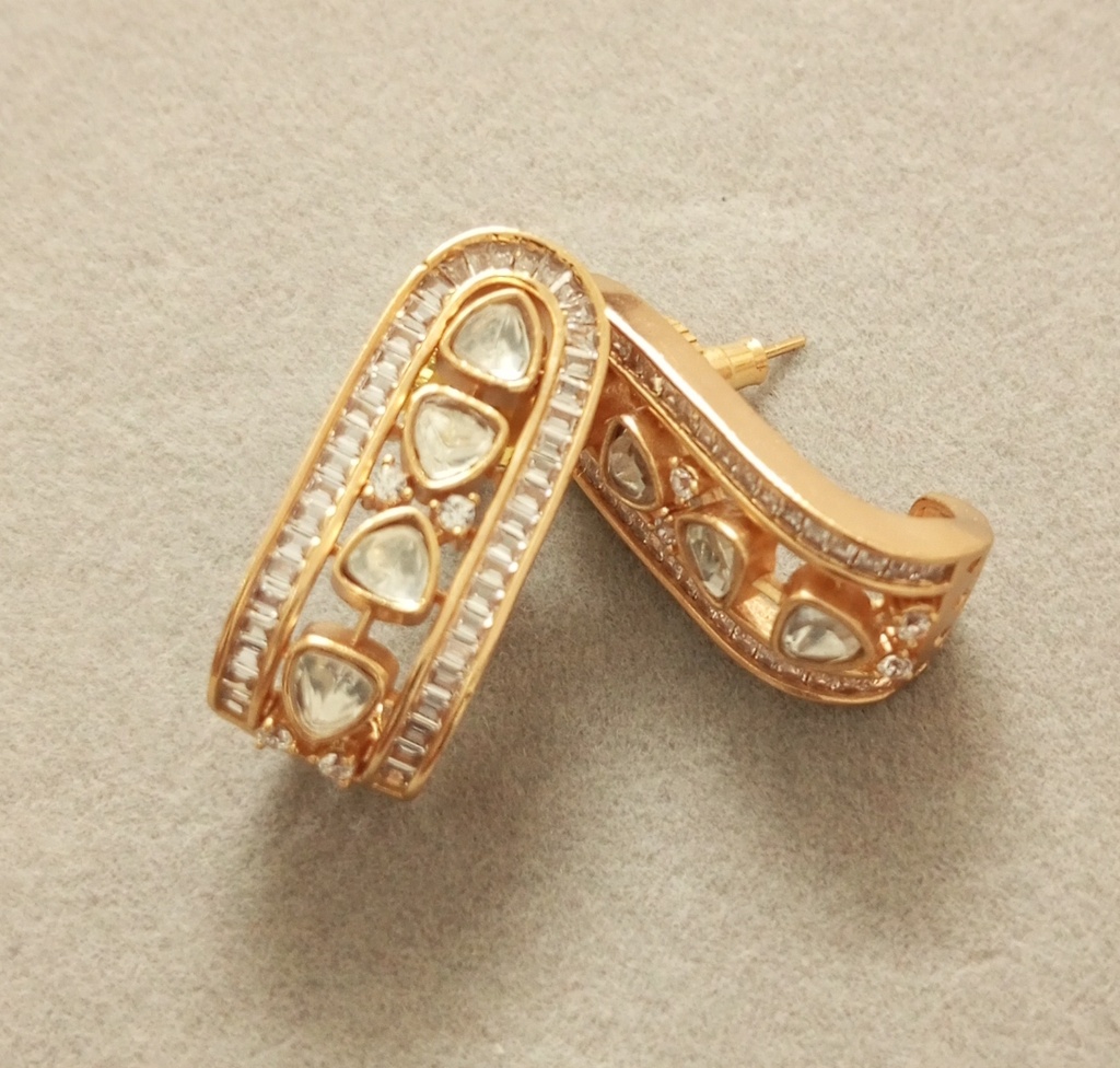 Kundan with ad bali earrings gni 7 cno