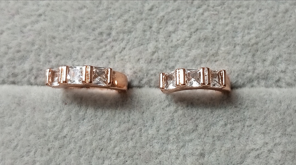 Bali earrings in Rose gold polish ju 25 cno