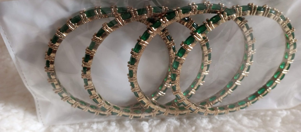 [BAN16] Green stone bangle ju 5