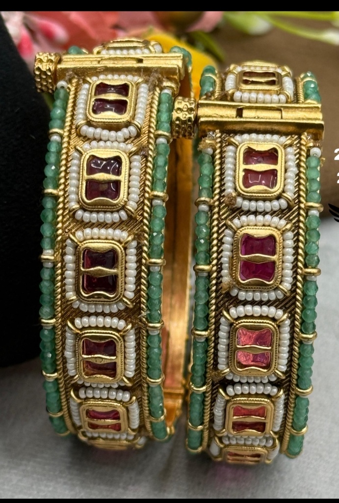 [BAN37] Jadau bangles vaci 24 cno
