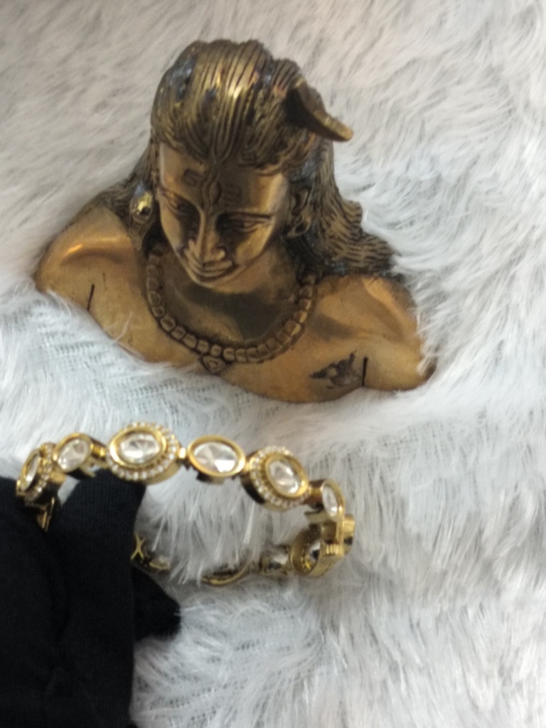 [BAN69] Kundan bangles rr 6 cno