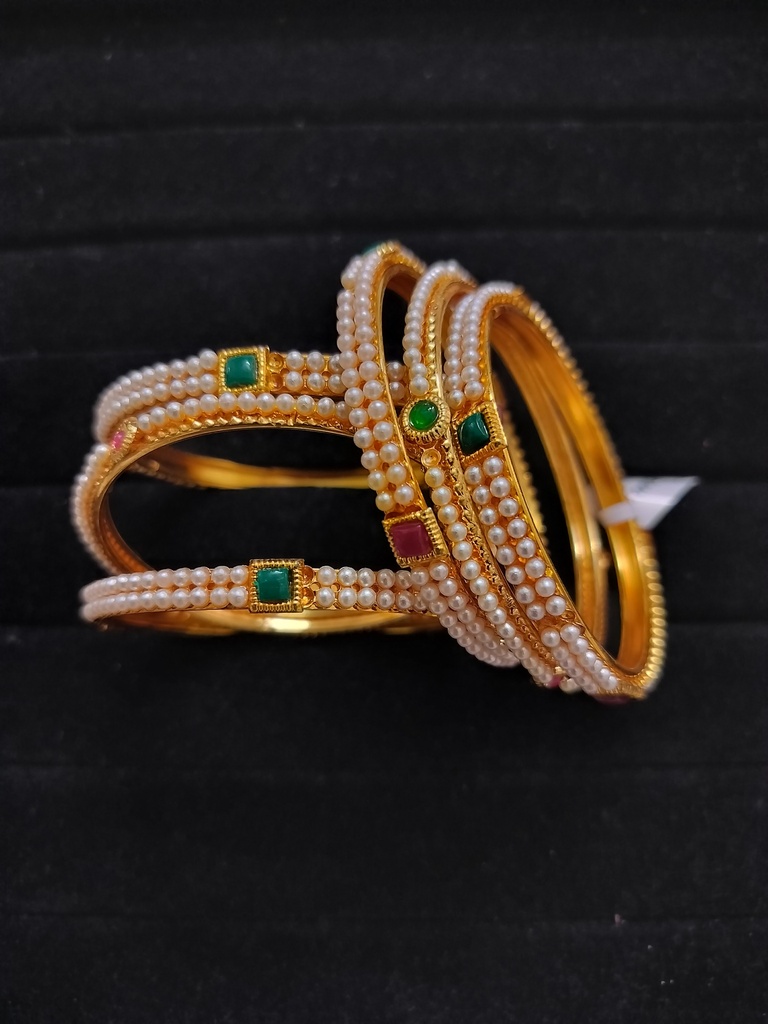 [BAN78] Bh 2/6 openable pearl bangle 6 cno