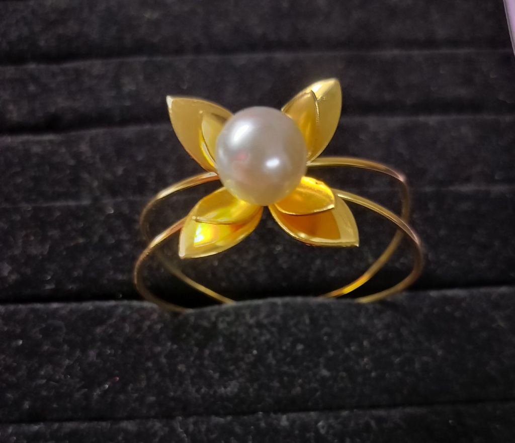 [BRAC127] Pearl brass bracelet se 20