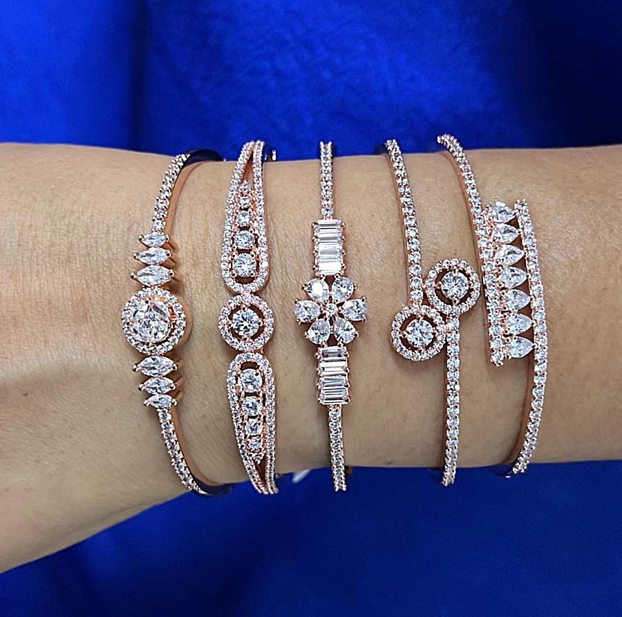 [BRAC129] Rose gold polish ad bracelet kelta 23