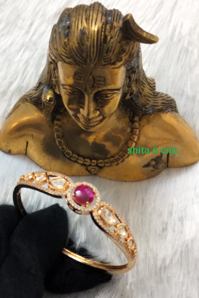 Kundan brass bracelet shita  6 cno