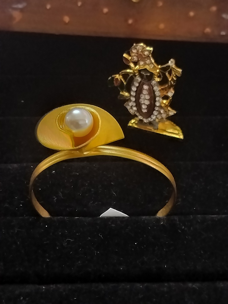 Pearl brass bracelet anavi 20
