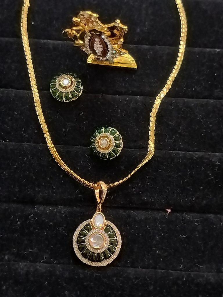 [DELPEN103] Pota stone pendant set shita 9 cno