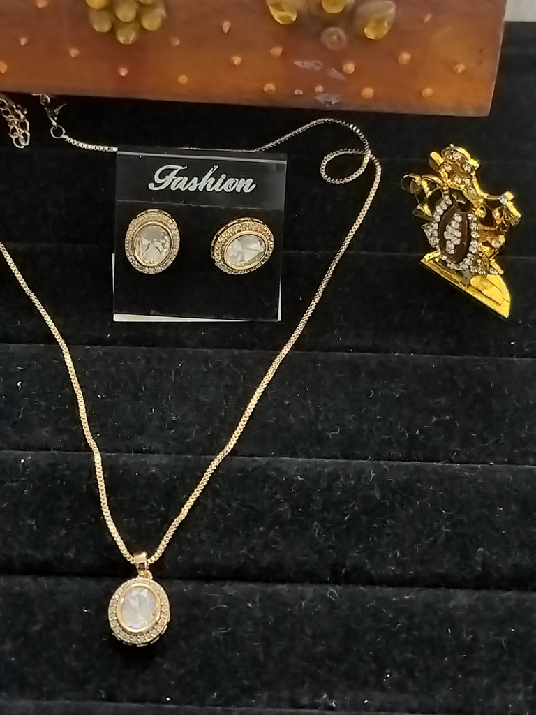 [DELPEN109] Mozonite pendant set ak 2 cno 45