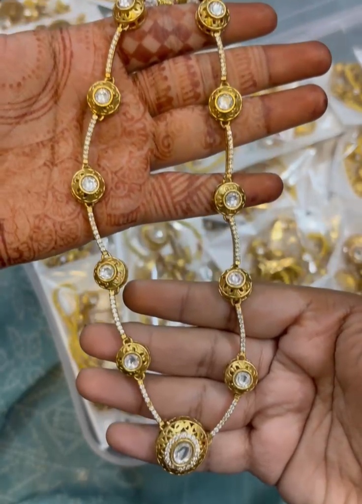 Mehadi polish kundan set rr 6 cno