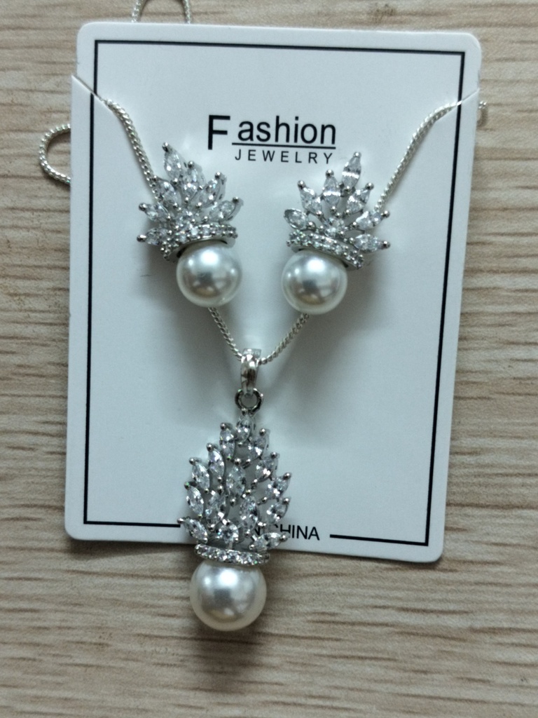 [DELPEN165] Silver polish pearl set vac 6 cno 12
